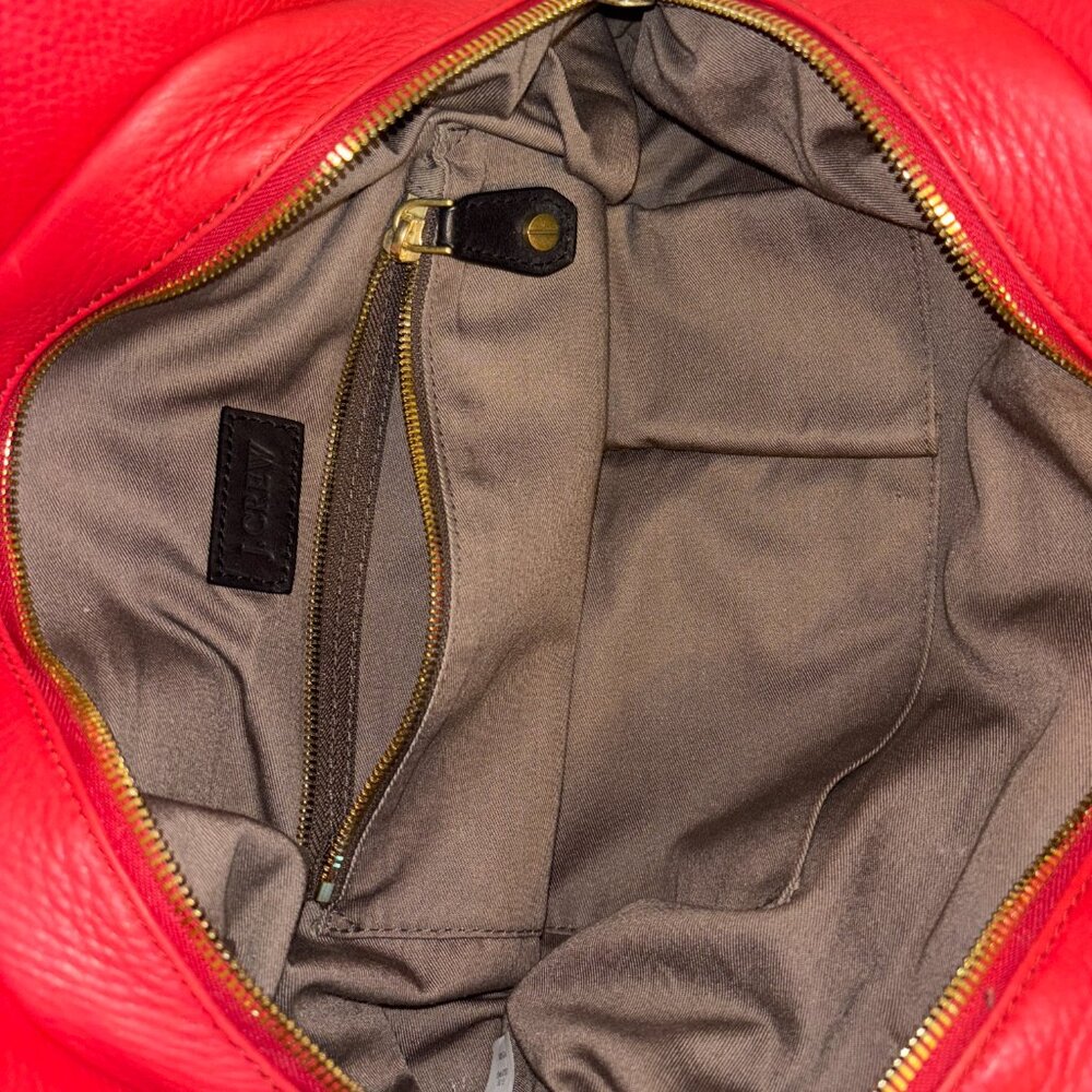 J. Crew Red Leather Satchel - Picture 4 of 7
